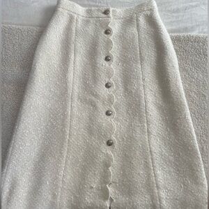 Chanel Tweed Midi Skirt Sz 40